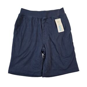DudeRobe Mens Navy Blue Lounge Shorts Shark Tank French Terry Lining S/M NWT